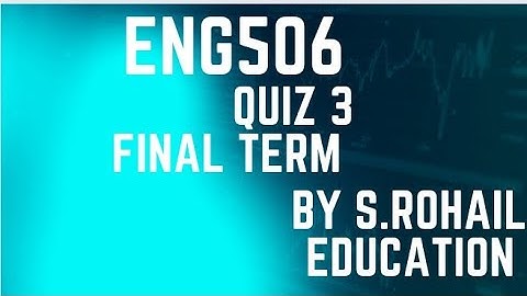 Eng506, Quiz 3, Final Term, Solved Quizzes File, Solved past papers by @S.Rohail Education