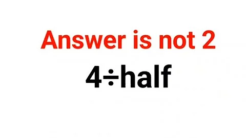 4 ÷ half = ?The answer is not 2. Many got it wrong!  Ukraine Math Test #math #percentages #ukraine