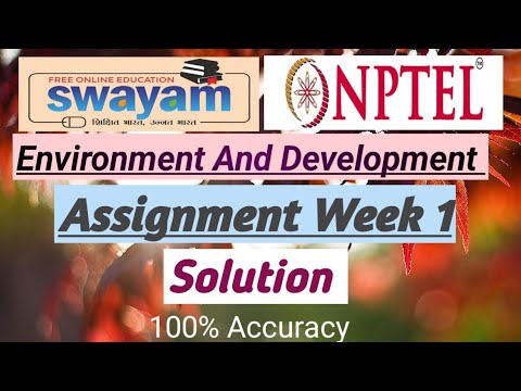 NPTEL ।। Environment And Development।। Assignment week 1 ।। Solutions ...