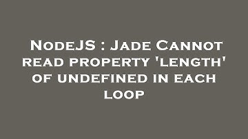 NodeJS : Jade Cannot read property 