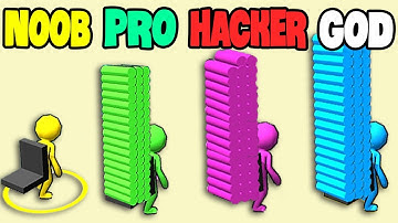 NOOB vs PRO vs HACKER vs GOD in Ladder Race - All Levels Gameplay, MAX LEVEL
