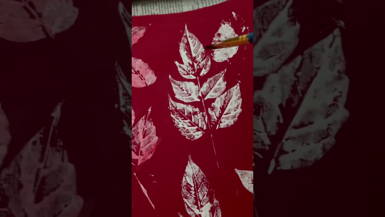 Leaf printing/इतना easy 😱 
