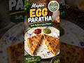 Mughlai Egg Paratha Recipe | Crispy Outside, Juicy Inside 😍 | Easy Breakfast Recipe #Shorts  #viral