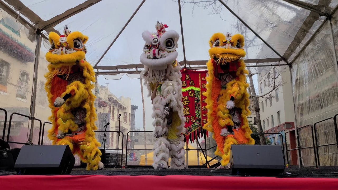CNY 2023 Lion Dance Eye Dotting by Leung's White Crane Dragon and Lion