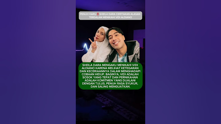 PENUH HARU‼️SHEILA DARA CERITAKAN ALASAN TERDALAM MENIKAHI VIDI ALDIANO #beritaartis #vidioshort