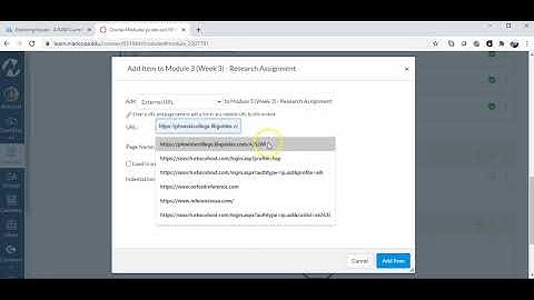 How to Add External Link to Research Guide in Canvas