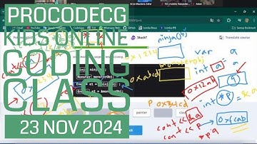 ProCodeCG Kids Regular Coding Class - Online - 23 Nov 2024