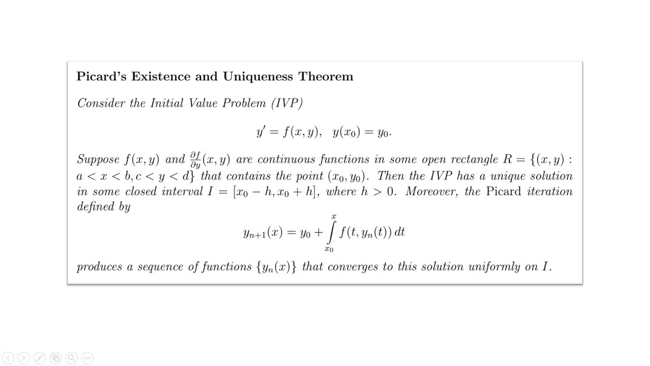 قضیه وجود و یکتایی جواب-پیکارد