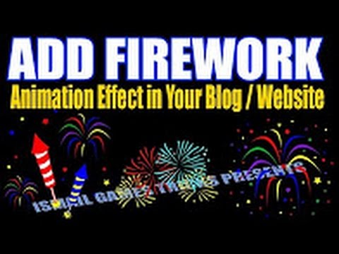 How to Add Fireworks Animation Effect in Blogger in urdu