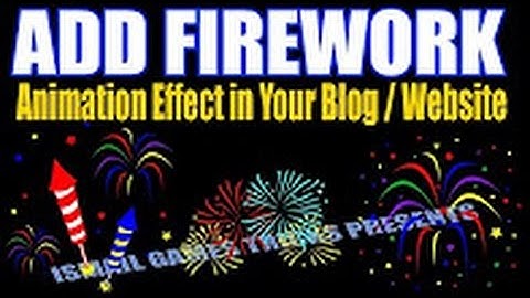 How to Add Fireworks Animation Effect in Blogger in urdu