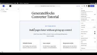 Convert HTML to GenerateBlocks Online for Free: Full WordPress Tutorial