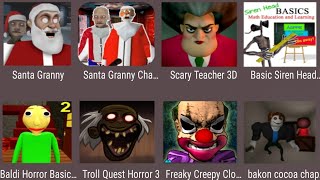 Santa Granny,Santa Granny Chapter two,Scary Teacher 3D,Basics Siren,Baldi Horror Basics,Troll Quest3 screenshot 4