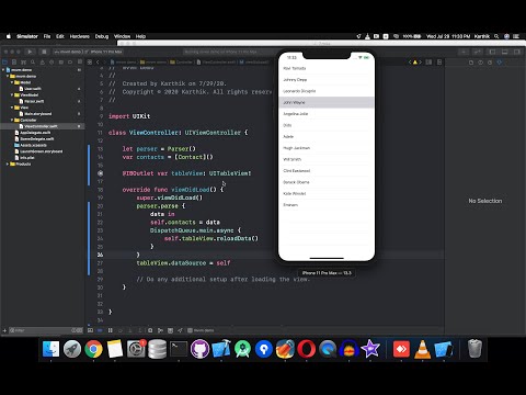 iOS Tutorial | MVVM | Codable | TableView | Rest API | JSON | iOS | Swift | 2020