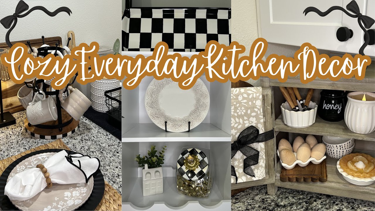 COZY EVERYDAY KITCHEN DECOR | DECORATE MY KITCHEN WITH ME | NEUTRAL COLORS