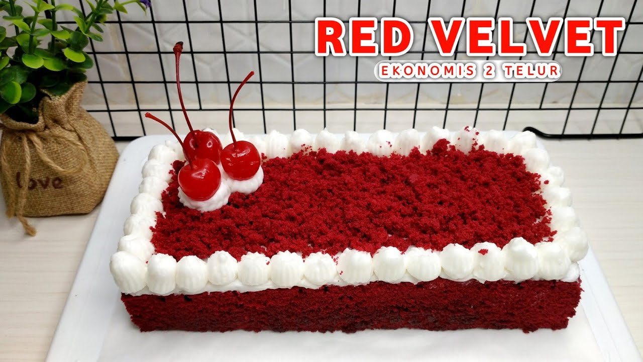 BOLU RED VELVET KUKUS EKONOMIS 2 TELUR HASILNYA LUARBIASA LEMBUT WAJIB COBA