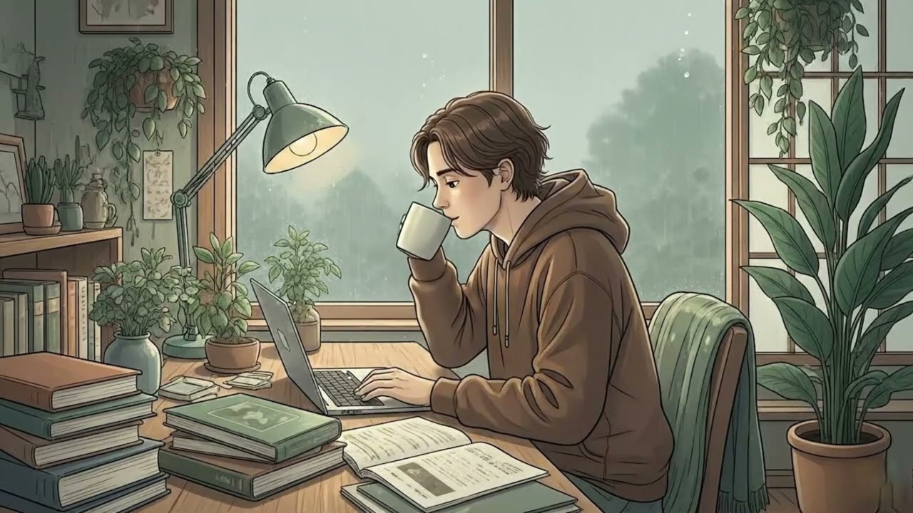 Cozy Rainy Day Vibes Lofi 🌧️ Music for Studying, Working, and Concentration