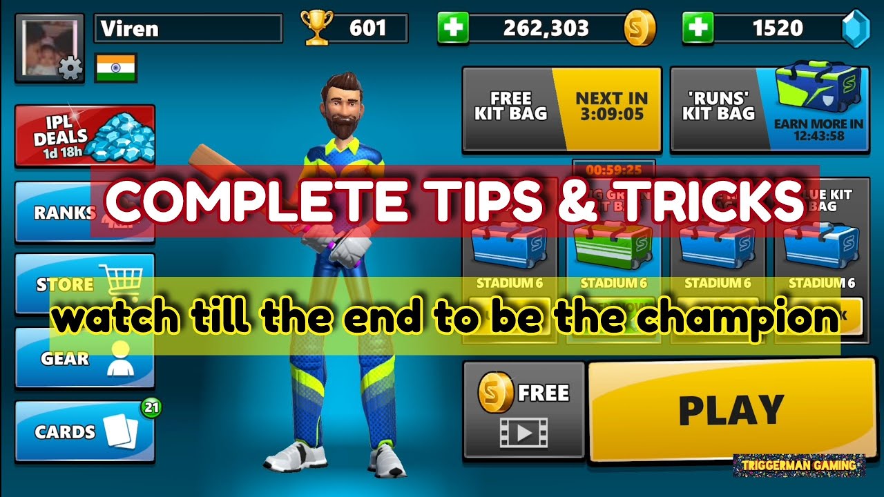 STICK CRICKET LIVE!!! Complete tips and tricks. WATCH & LEARN to be a champion. Full IPL experience.