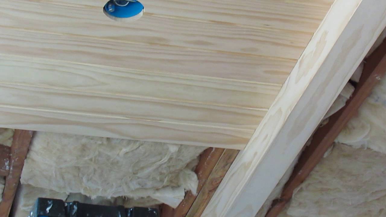 Tongue And Groove Ceiling In The Kitchen Youtube