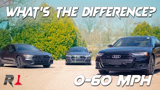 Audi A7 vs S7 vs A8 4.0t: 060 Test!