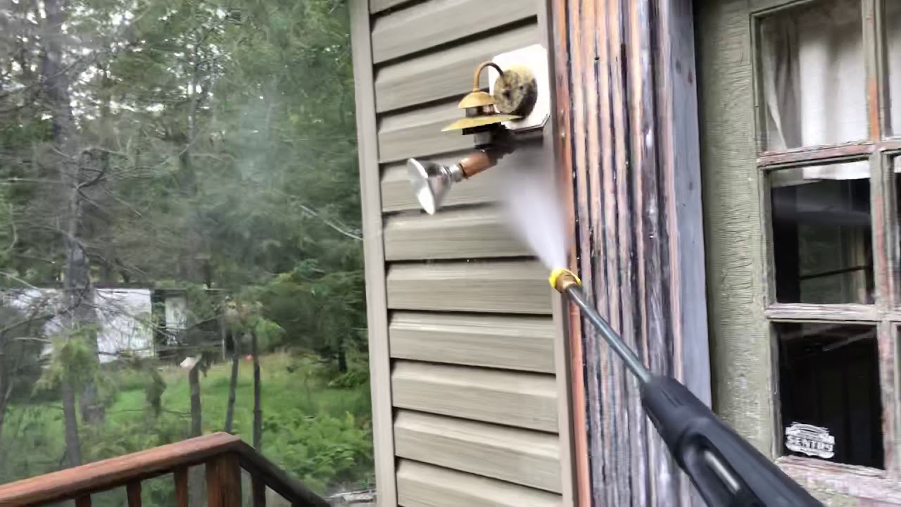 Wasp nest vs Power Washer YouTube