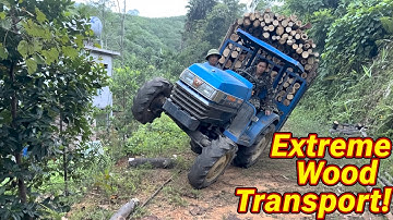 Complete Logging Process – Ultra-fast Log Transport on the Mountain!