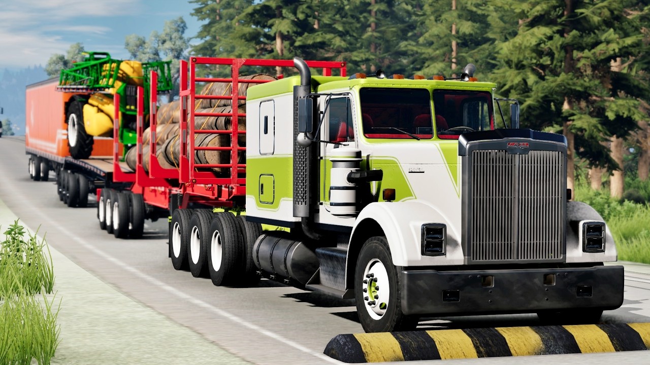 Trucks vs Speed Bumps SPECIAL #6 | BeamNG Drive - Long Video |🤜 Truck &Too