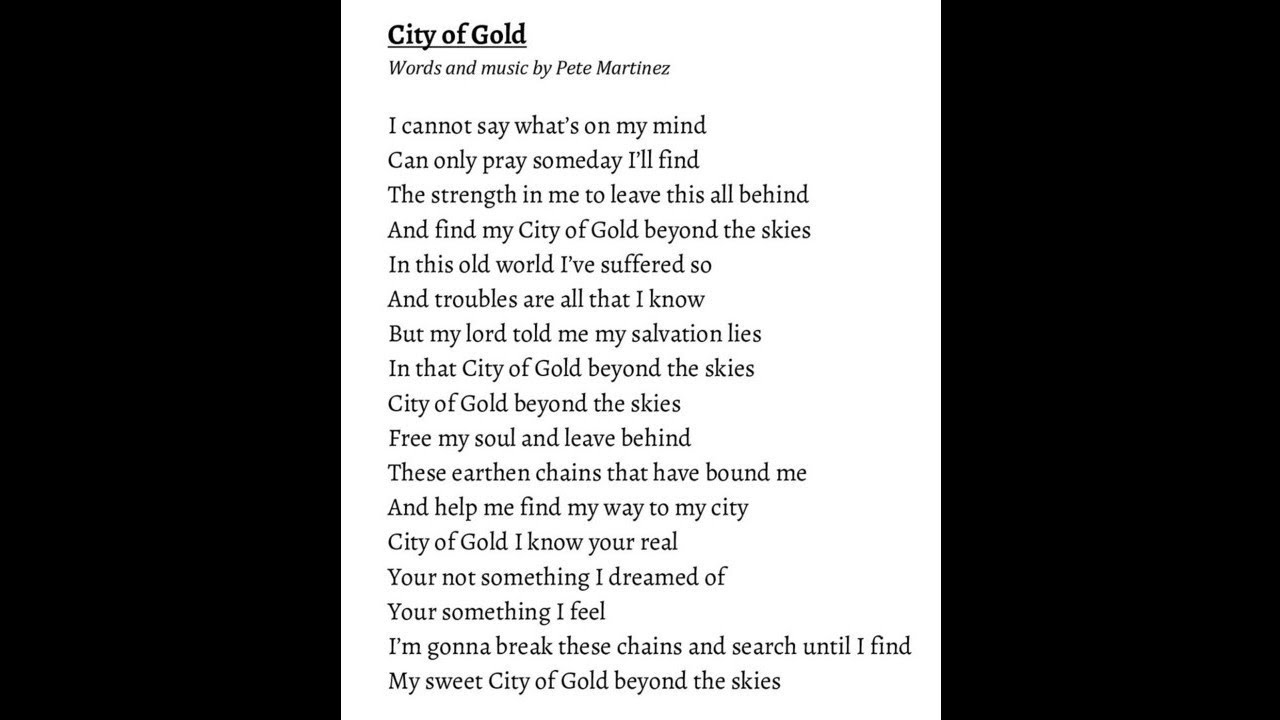 City of Gold - YouTube
