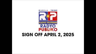 Dzrb-Am 738 Khz Radyo Pilipinas - Radyo Publiko Sign Off April 2, 2025