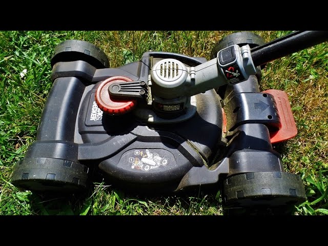 BLACK+ DECKER COMPACT Trimmer Mounted MOWER 3-IN-1 12' Cut First