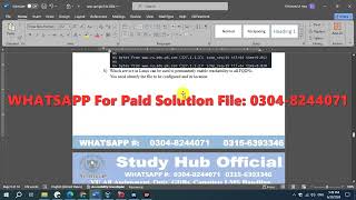 IT601 Assignment 2 100% Correct Solution 2024, IT601 Assignment 2 solution 2024, IT601 Assignment 2
