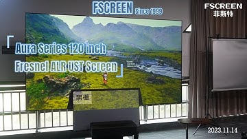 【4K 60FPS】Aura Series 120 Inch Fresnel ALR UST Fixed Frame Projection Screen Work With Epson LS800