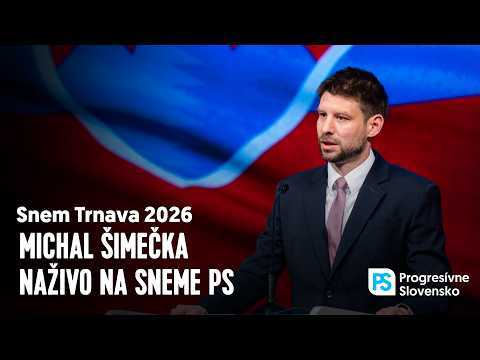 Michal Šimečka naživo na sneme PS | Snem Trnava 2026