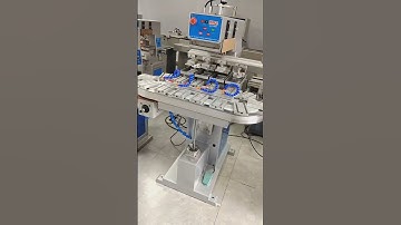 High Quality 4 Color Ink Tray Pad Printing Machinery with Conveyor / Souvenir Pad Printing Machine
