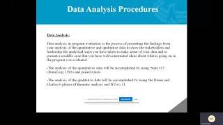 Program Evaluation Design Presentation Meeting