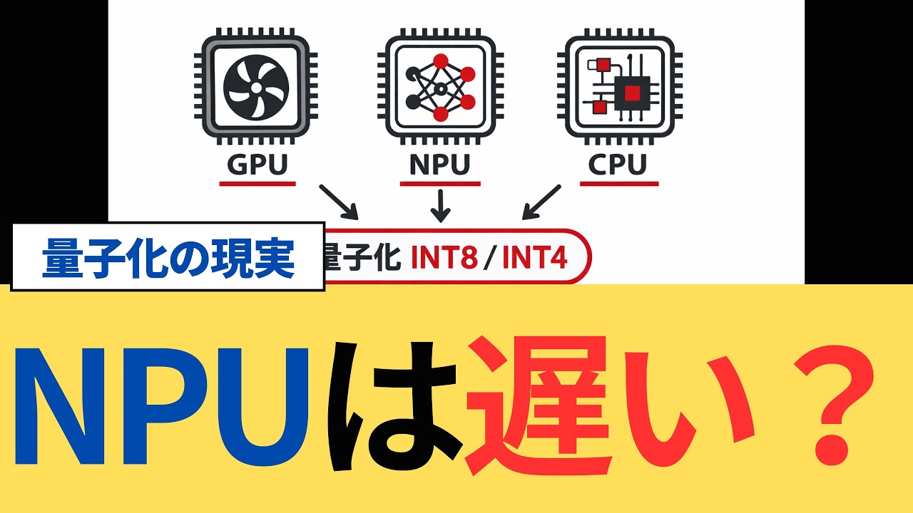 AI量子化とNPUの真実：GPUに3世代遅れ？“民主化”は本当に来るのか