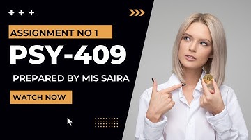 PSY 409 Assignment Idea Solution Spring 2022 | learn with zaheer