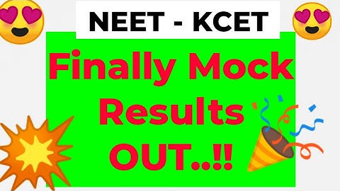 NEET Mock Allotment Results #firstround #keaneetcounselling  #kea #kcet2023 #kcet_updates