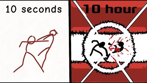Stickfigure Fight | 10 seconds vs 10 hour | Animation Challenge