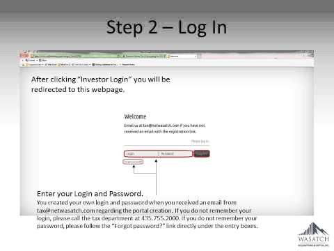 How to Log In to the Investor Portal