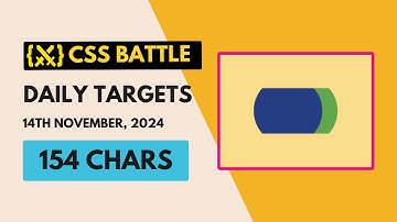 CSS Battle Daily Targets Solution | November 14, 2024 | #html #css #cssbattle