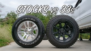 Stock Tires vs. Aftermarket 33x12.50s!!