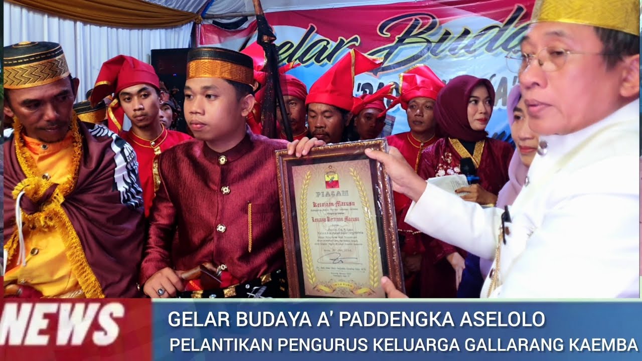 GELAR BUDAYA A'PADDENGKA ASE LOLO DAN PELANTIKAN PENGURUS KELUARGA GALLARANG KAEMBA