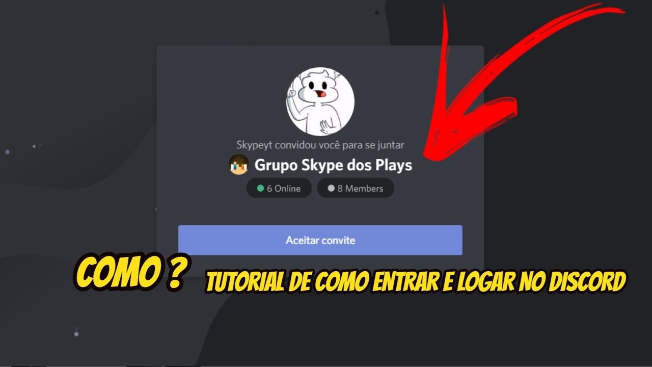 COMO LOGAR E ENTRAR NO MEU GRUPO DO DISCORD!!! - YouTube
