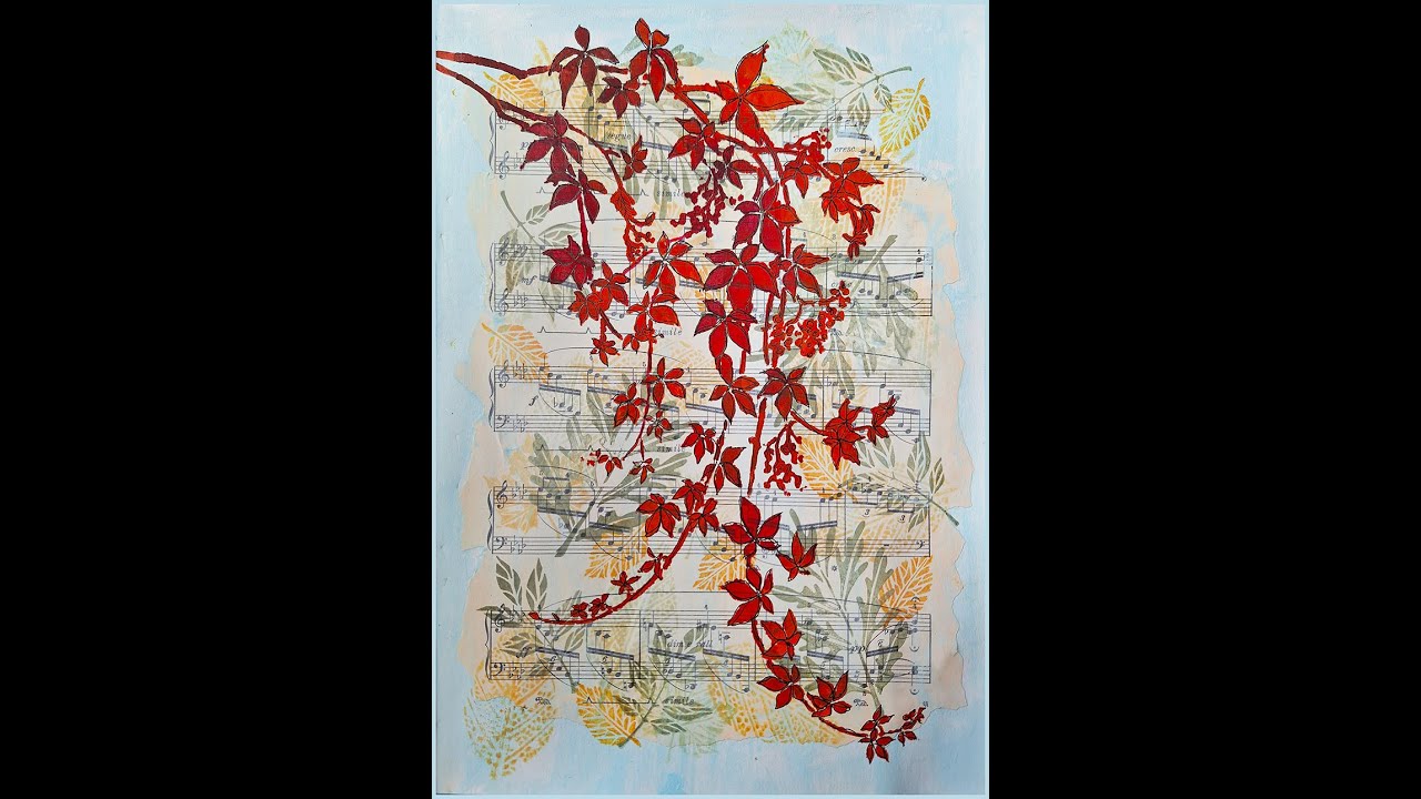 Страница из журнала по смешанной технике в искусстве