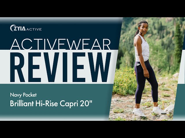 Activewear Review: Navy Pocket Brilliant Hi-Rise Capri 20 #5096