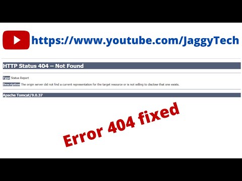 Video: Kaj je HTTP Status Error 404 tomcat?