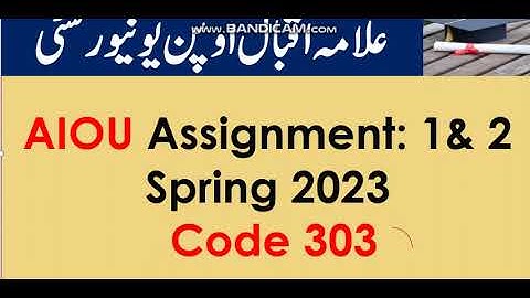 AIOU Code 303-1 & 2 Solved Assignments 2023