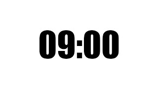 9 Minute Timer – Minimal, No Sound (White Background)