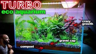 TURBO ECO AQUARIUM: Low Tech, Walstad Method Aquascape Tutorial