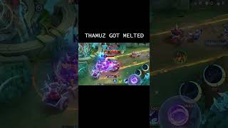 THAMUZ GOT MELTED! #mlbb #mobilelegendsbangbang #julianmlbb #jungleonly #mlbbshorts #shorts